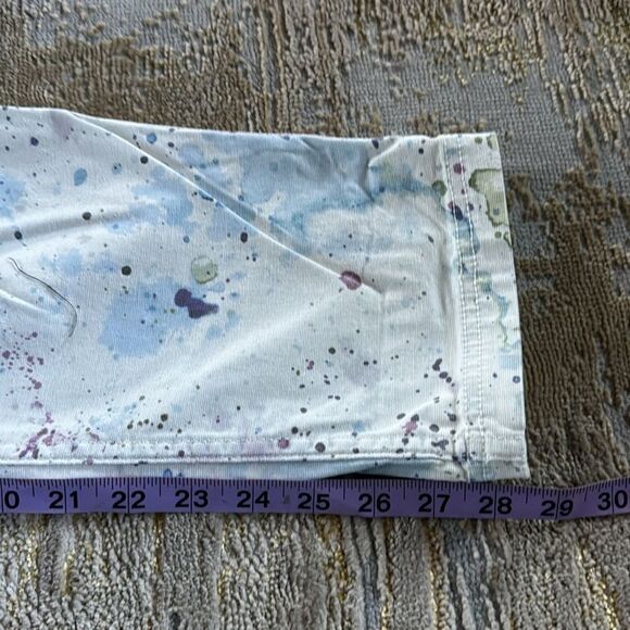 By Anthropologie The Wanderer High Rise Paint Splatter Utility Cargo Jean Sz 27 - Picture 10 of 11